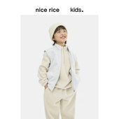 秋冬童装 nice rice好饭 半高领拉链休闲儿童摇粒绒马甲NGD15078