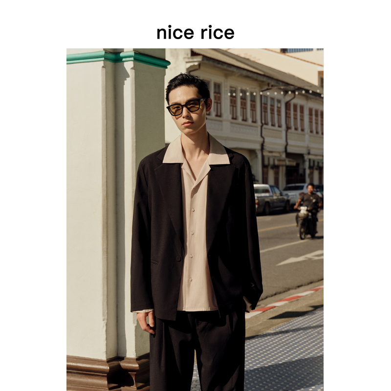 nicerice好饭平驳领休闲西装