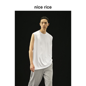 nice 背心NEX01048 口休闲针织无袖 rice好饭 r.系列220G全棉小袖