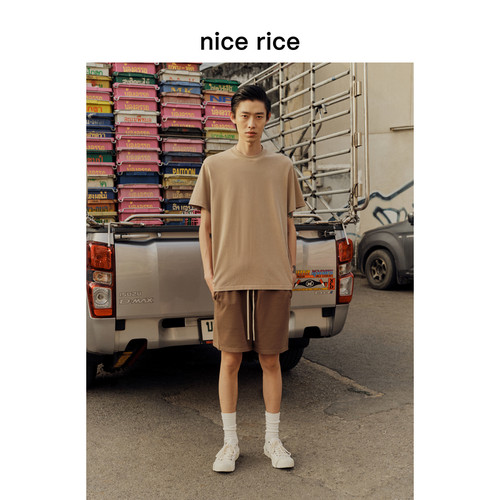 nicerice好饭全棉毛圈布短卫裤