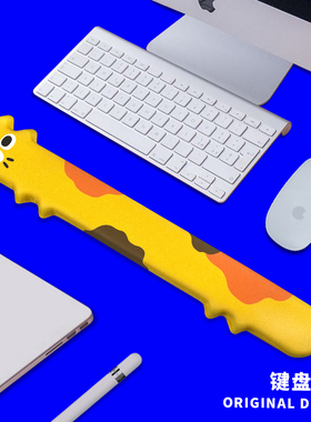 可爱猫记忆棉键盘垫手托硅胶护腕鼠标垫女超大电竞桌面办公手腕垫