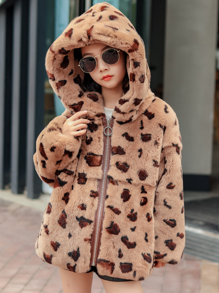 新款儿童皮草外套女童豹纹连帽獭兔整皮女宝宝中长款大衣加厚冬装,童装/婴儿装/亲子装,皮草/仿皮草,淘宝优惠券,粉丝福利购,淘宝优惠卷