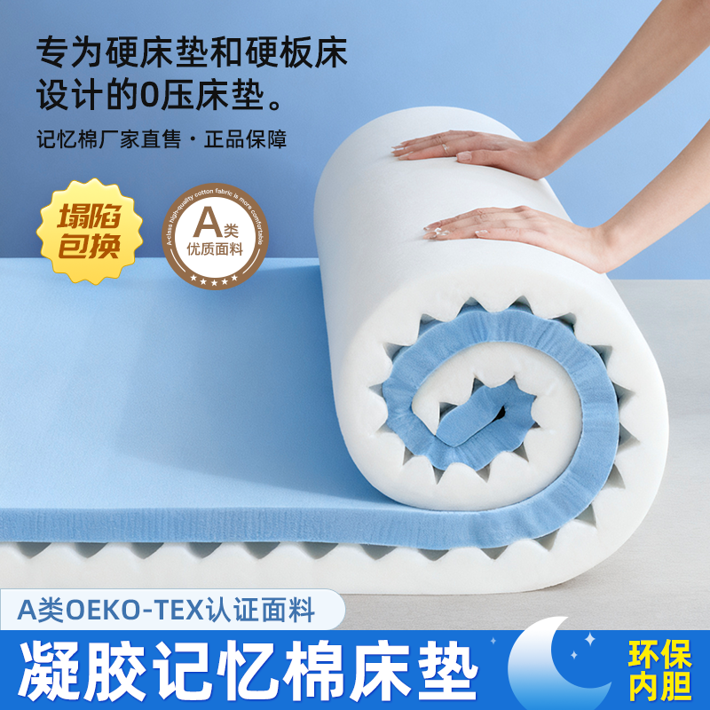 记忆棉床垫慢回弹波浪鸡蛋棉榻榻米床垫学生宿舍床垫防滑A类折叠