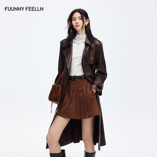 FF仿佛高级感复古插肩袖质感风衣