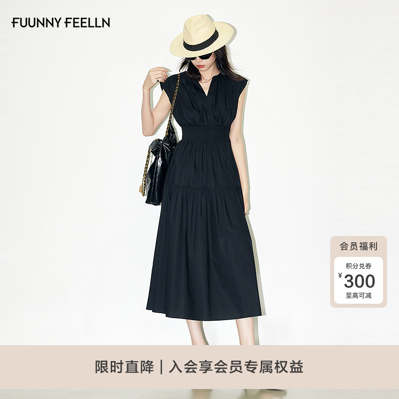 仿佛连衣裙法式气质显瘦背心长裙