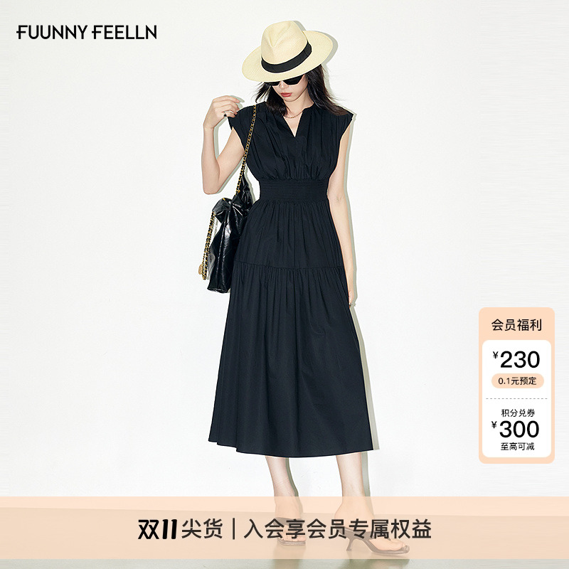 仿佛连衣裙法式气质显瘦背心长裙