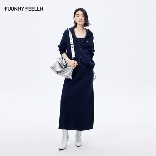 FF仿佛休闲套装吊带裙外套两件套