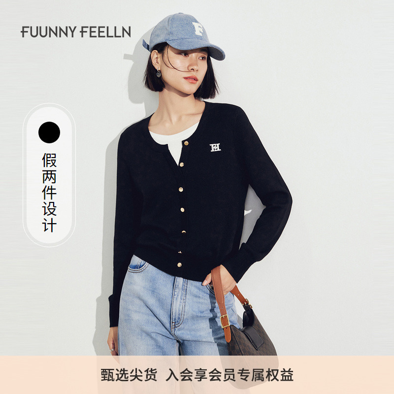 商场同款针织衫v领小香风