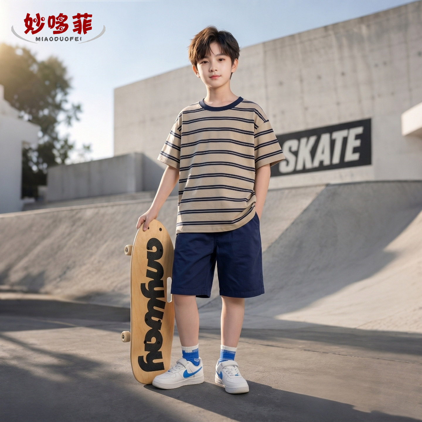 童装男童套装夏薄款纯棉2026新款儿童夏装运动衣服男孩痞帅中大童