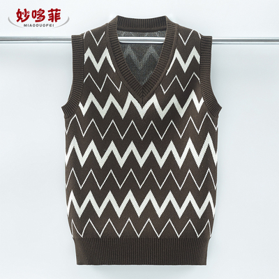 男童针织马甲外穿秋冬款儿童毛衣背心男孩中大童毛线内穿保暖防风