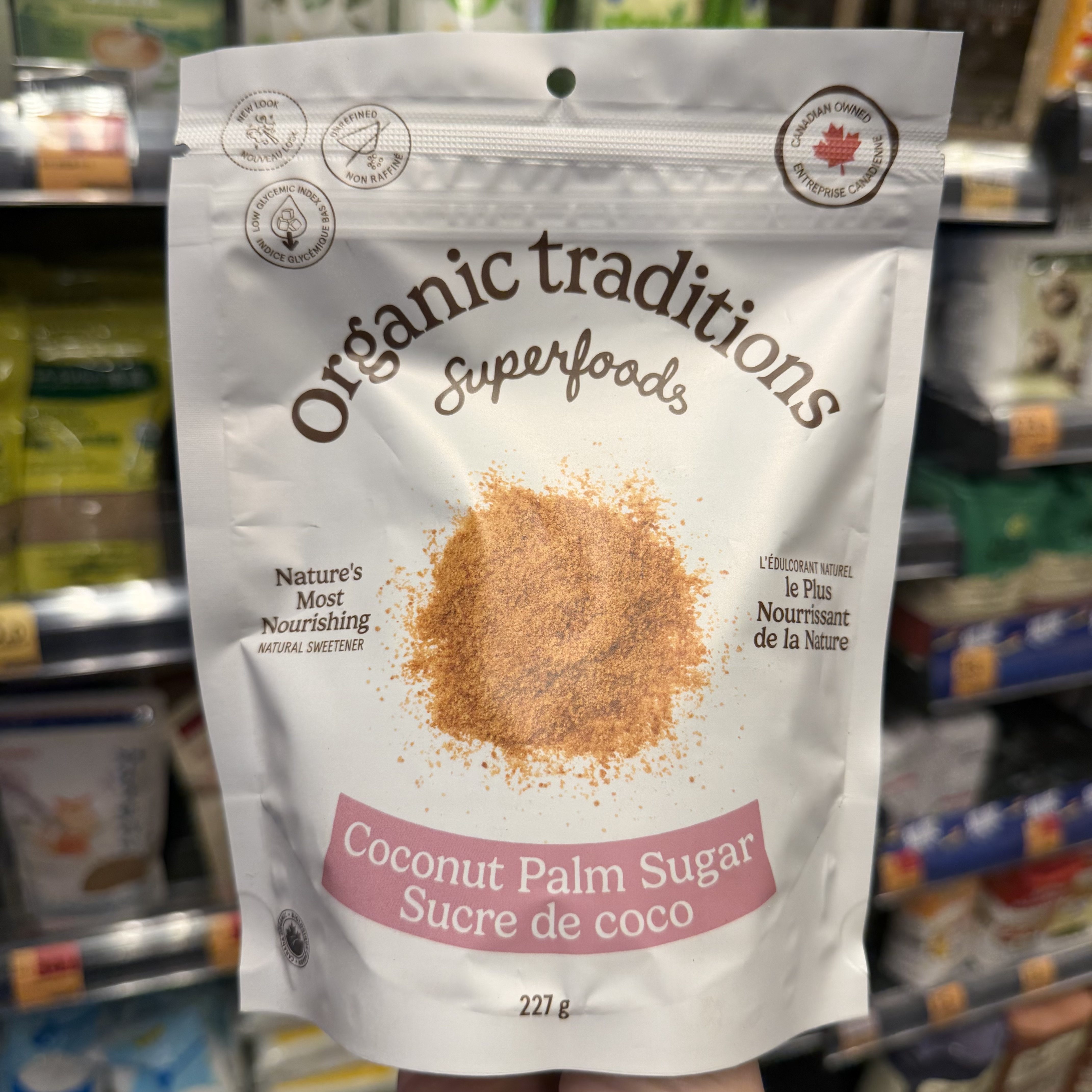 香港代购 进口 ORGANIC TRADITIONS 有机椰子花糖227g/砂糖
