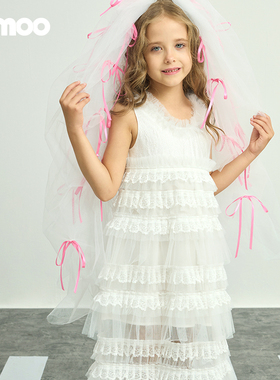 Qimoo淇木25夏季新款童装女童氛围感蛋糕裙气质连衣裙QSS2LP243B