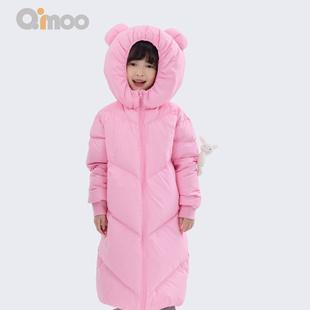 Qimoo淇木25冬男女童兔YOYO长羽绒服QSS4YP501Z 张占占IP联名