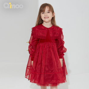淇木Qimoo童装春女童商场同款长袖公主连衣裙QMT1LP102A
