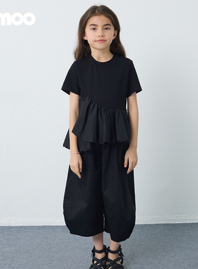 Qimoo淇木25夏季新款童装女童宽松休闲时尚裤子QSS2KC691X