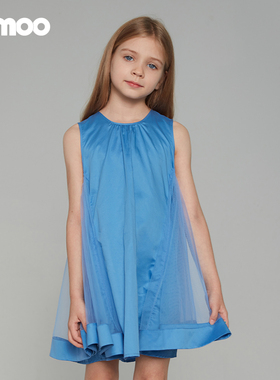 Qimoo淇木夏季新款童装女童商场同款可爱背心连衣裙QCL2LC311C