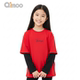 新年系列纯棉长袖 Qimoo淇木26春季 男女童装 上衣红色T恤QWM1TC809P