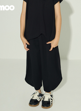 Qimoo/淇木25夏季新款童装女童立体廓形造型感长裤子QSS2KC171A