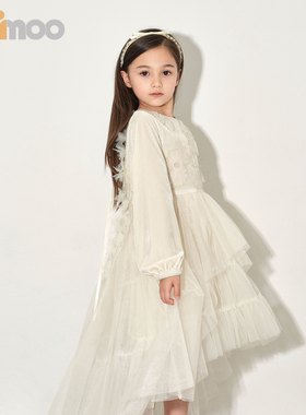 Qimoo淇木童装商场同款女童华丽mini舞会长袖连衣裙QWM1LP139A