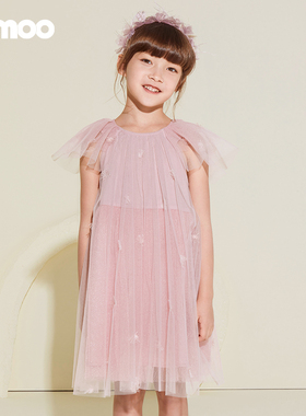 淇木Qimoo童装商场同款夏季网纱连衣裙女童公主裙QMT2LP301C