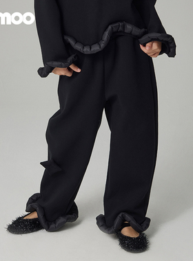 Qimoo淇木秋季新款童装女童商场同款喇叭形潮流长裤子QCL3KC306C