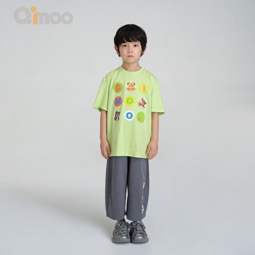 Qimoo淇木夏季男女童短袖T恤