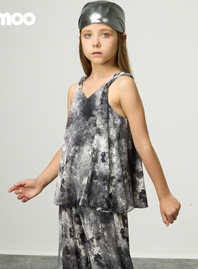 Qimoo淇木25夏季新款童装女童舒适扎染时尚吊带背心QSS2EP276B