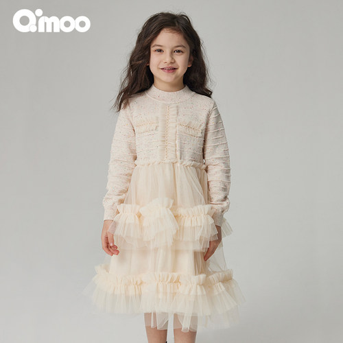 qimoo淇木女童连衣裙秋季
