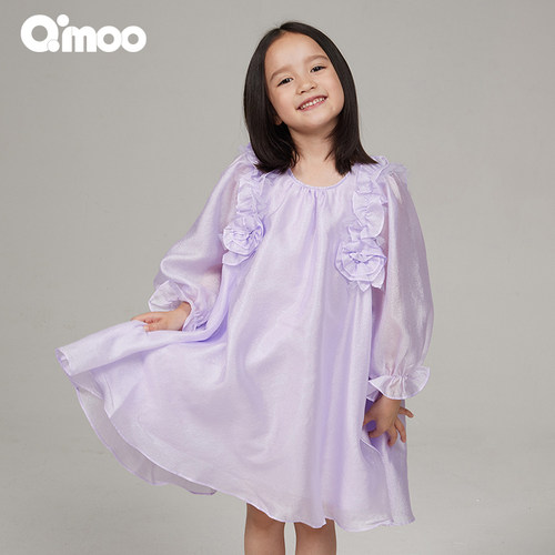 qimoo淇木女童连衣裙秋季