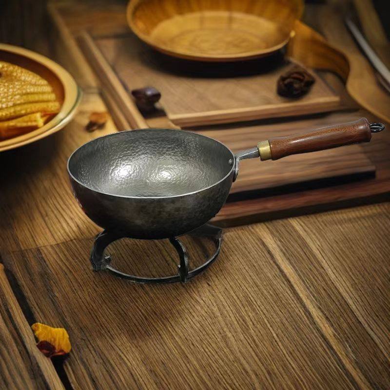【鱼鳞纹小奶锅】唐一社手工奶锅小炒锅无涂层健康锅宝宝辅食锅