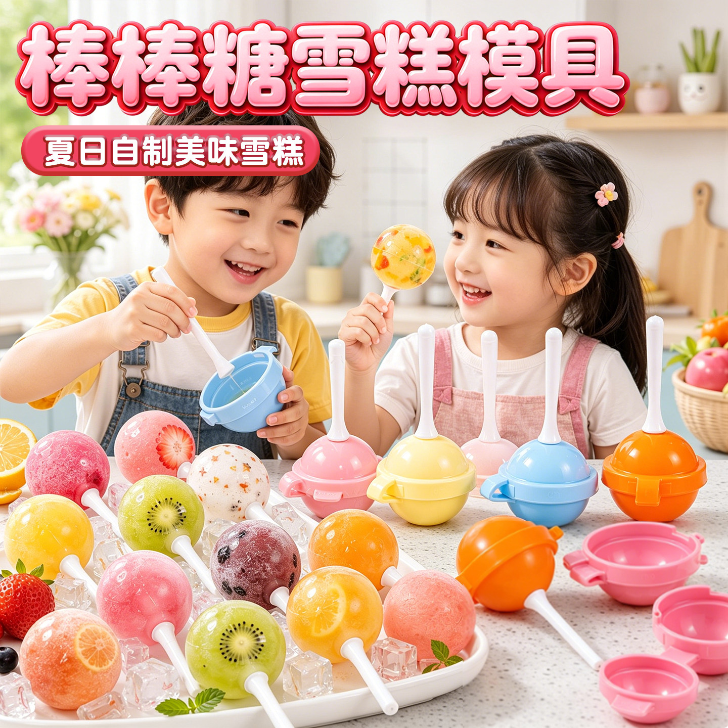 儿童玩具女孩手工diy棒棒糖雪糕模具的女童6岁生日礼物制作冰淇淋