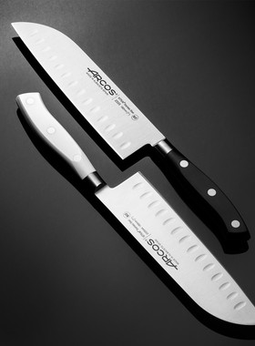 ARCOS原装进口白色粉色黑色手柄三德刀专业厨师刀多功能刀santoku