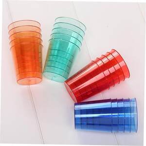 20pcs Disposable 25ml Cups Plastic Cup Coloured Shot