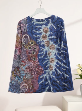 潮流印花女卫衣套头衫2025秋季新款圆领长袖宽松舒适上衣25753