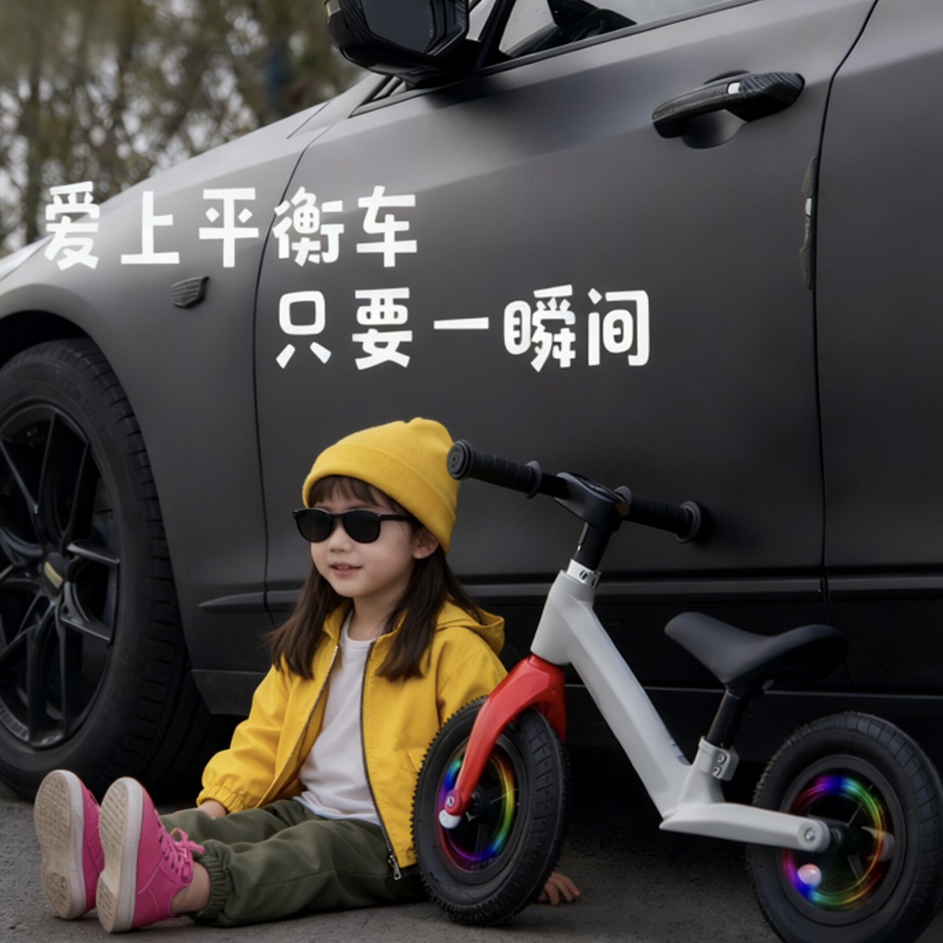 儿童发光平衡车1-3岁宝宝学步车