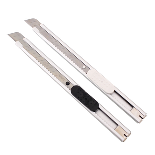 得力2053美工刀切纸刀 2012美工刀片美工刀片 金属小号9mm美工刀片小号 金属外壳