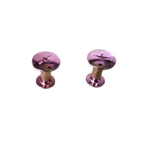 强林子母钉镀铜镀镍子铆钉相册螺钉对接对锁对拧账本螺丝200页铜锭 铜钉 1cm 2个螺帽加2个螺丝 颜色随机