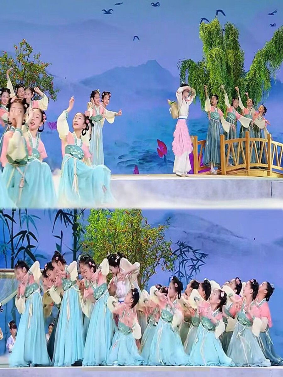 儿童古典舞中国风汉唐舞蹈服古装儿童演出服