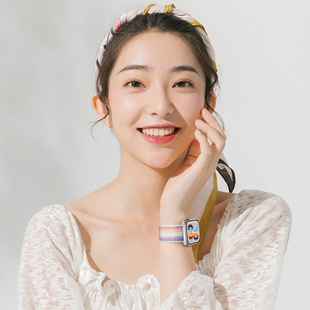 7回环式 46mm45透气6智能 applewatch表带se男女生iwatch表带ultra3运动s10代9 适用苹果手表表带尼龙s11新款