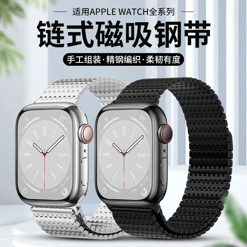 iwatch表带链式强磁吸附米兰尼斯图片