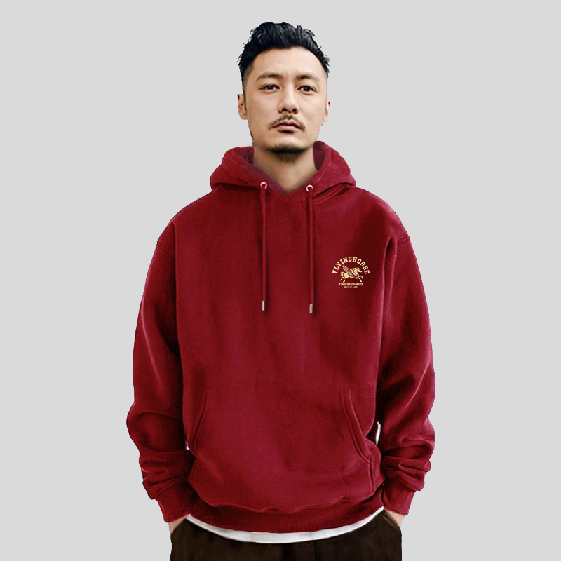 宽松版型袂衽潮连帽卫衣