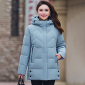 雪中飞中老年羽绒服中长款 外套 白鸭绒保暖防寒时尚 女2025冬季 新款