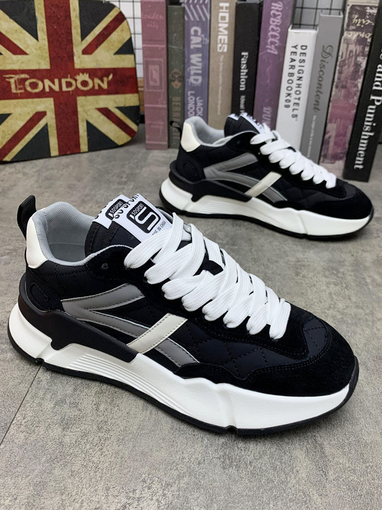 男鞋子秋季透气2025新款潮流老爹鞋男士小白鞋休闲软底运动鞋男款