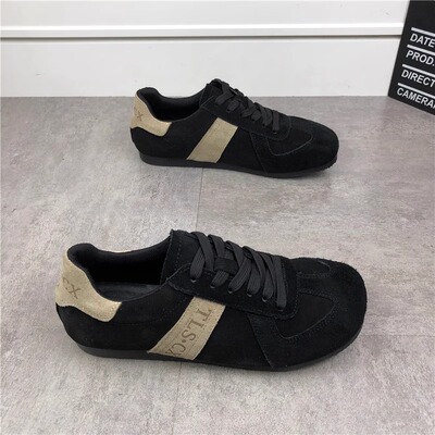 男鞋夏季透气2025新款百搭休闲皮鞋男款真皮阿甘鞋软底男士豆豆鞋