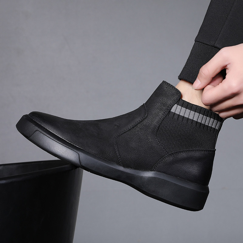 MARTIN BOOTS MENS HIGH TOP WINTER FLEECE 2024 NEW MID TOP CHELSEA BOOTS CARGO BOOTS LEATHER SHOES MENS LEATHER