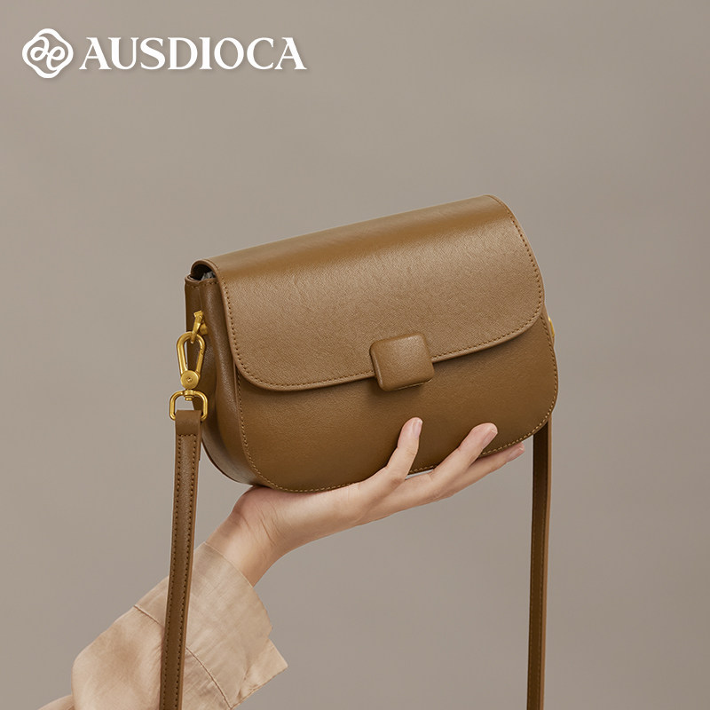 真皮马鞍包女2026新款时尚高级感单肩包小挎包植鞣牛皮女士斜挎包,箱包皮具/热销女包/男包,马鞍包,淘宝优惠券,粉丝福利购,淘宝优惠卷