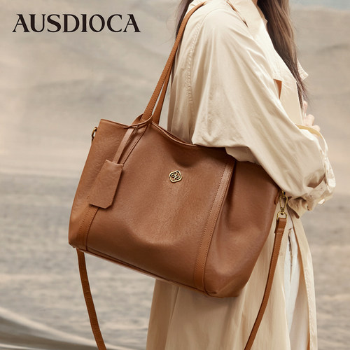 真皮托特包女2025新款大容量