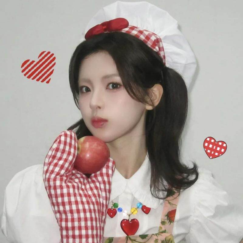 杨超越同款格子蝴蝶结厨师帽料理饼饼大厨cos料理鼠王帽拍照道具图片