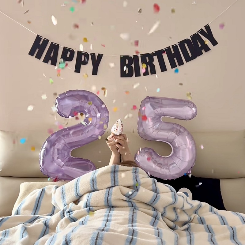 小红书同款果冻数字铝膜气球