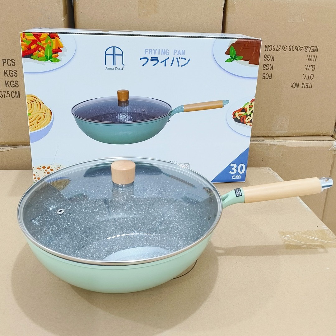 麦饭石不粘锅家用牛排煎锅燃气灶电磁炉通用轻奢特价捡漏锅具